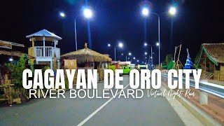 CDO River Boulevard Virtual Night Run for Treadmill 4K 60fps | Cagayan de Oro,  Philippines