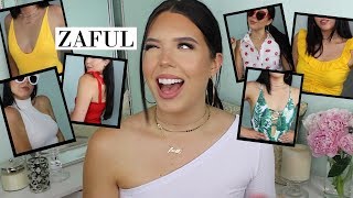 HUGE ZAFUL TRY-ON HAUL! SUMMER TOPS & SWIMWEAR TRY ON & REVIEW - Zaful Swim & Clothing | Faith Drew