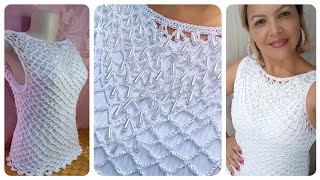 Blusa Regata em croche com Pérolas gota #reveillon #anonovo #tendência