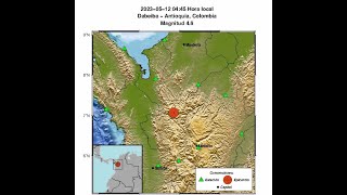 Fuerte temblor en Colombia despertó a habitantes de Antioquia