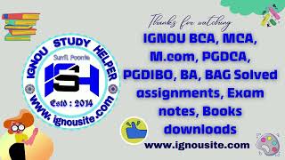 IGNOU Solved Assignment | IGNOU STUDY HELPER | SUNIL POONIA