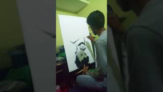 CHANDAN SHETTY UPSIDE DOWN PAINTING WITH TEQUILA SONG | ART BY SALAM