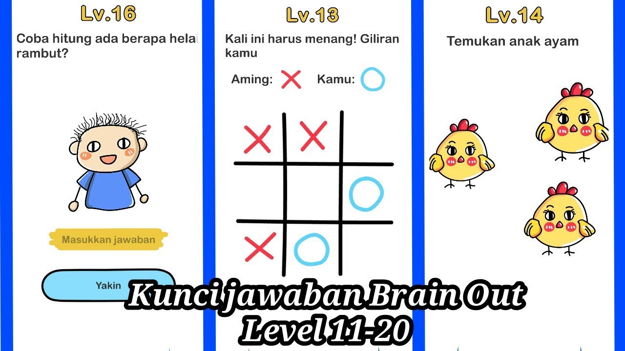 Kunci Jawaban Brain Out Level 11 - 20 - YouTube