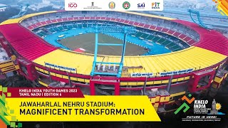 Iconic Jawaharlal Nehru Stadium's Grand Makeover! 🔥 | Khelo India | KIYG2023 | Chennai