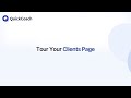 Tour Your QuickCoach Clients Page