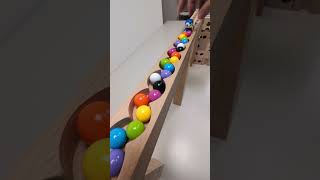 marble Run Race ASMR #249 Wooden Wave Course Colorful Marbles   #marblerun #marblerunrace #asmr