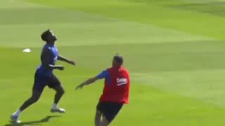 Nelson Semedo with an absolutely ridiculous goal in Barcelona Training