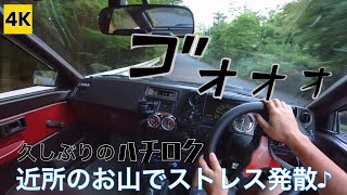 ［AE86 4K ASMR POV］やっと晴れた!! 久々のハチロク!! 近所のお山でストレス発散ドライブ♪