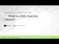 What is a SQL Injection Attack? - The Complete Python/PostgreSQL Course 2.0.