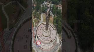 అంబేద్కర్ 125 అడ్గుల విగ్రహాం డ్రోన్ విజువల్స్ | Ambedkar Statue Drone Visuals | V6 Shorts