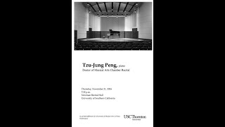 Tzu-Jung Peng DMA Chamber Piano Recital @ USC