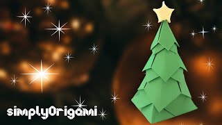 ORIGAMI Christmas Tree | EASY paper CHRISTMAS TREE | How To 🌸 | by Carlos Bocanegra