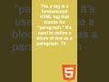 Learn HTML5 Concept in 1 minute - Paragraph - P tag
