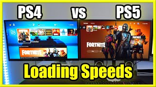 How Much FASTER Does the PS5 LOAD FORTNITE vs PS4 (Big SPEED Upgrade!)