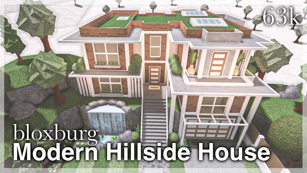 Bloxburg - Modern Hillside House Build (exterior) - YouTube