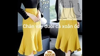 How to make a mermaid skirt (Chân váy đuôi cá xoắn ốc)