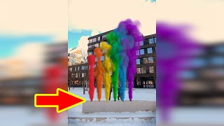 Rainbow Smoke Experiment #shorts TikTok Video by Family Booms