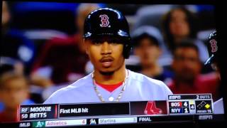 Boston Red Sox' Mookie Betts first MLB HIT on ESPN's SNB VS