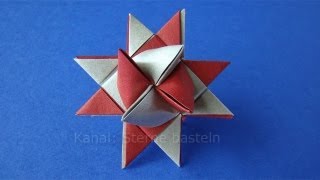 Fröbelstern falten - Einfachen Origami Stern basteln - Fröbelsterne Anleitung - Weihnachtssterne