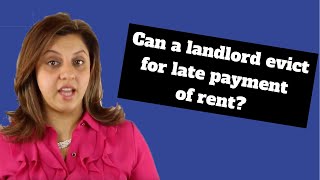 Can a landlord evict for late payment of rent? | N8 form