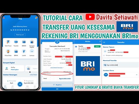 CARA TRANSFER UANG KE SESAMA BRI LEWAT BRImo - YouTube