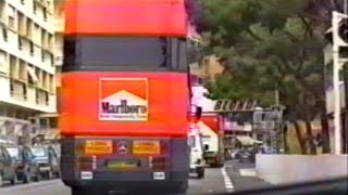 1992年F1モナコGP　直後にレンタカーでコース走行　目の前にマクラーレンモーターホーム？