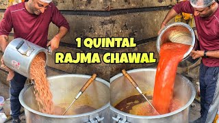 Bulk Making of 1 Quintal Rajma Chawal in Delhi😱😱 मामू दे मशहूर राजमा चावल😳😳 Indian Street Food