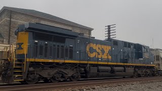 CSX M371 with a amazing horn show and a fresh unit.