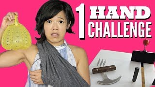 ONE HANDED COOKING CHALLENGE -- Adaptive KITCHEN GADGETS Test -- Does it Work?