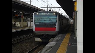 京葉線E233系516編成 市川塩浜駅を通過