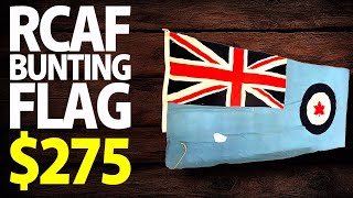 $275 | WW2 Canadian RCAF Bunting Flag 6x12 Feet | Vintage Military | Military Antiques Toronto