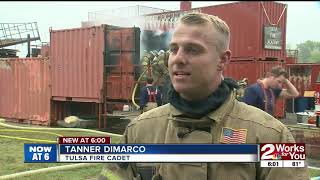 Tulsa fire cadets train through live burn