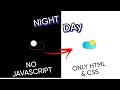 Day Night Toggle Button Effect Only HTML & CSS | CodeModeOn