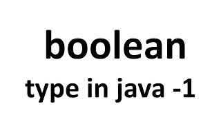 2.Java Boolean Type part - 1