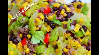 Black Bean Taco Salad Recipe - How To Make a Taco Salad