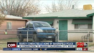 Police search East Bakersfield home in connection to missing California City boys