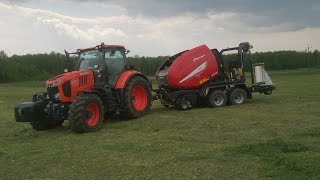 Kubota M7.151 \u0026 M9960 - Sianokiszonka 2016