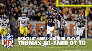 Tebow to Demaryius Thomas for 80-Yard OT TD | Steelers vs. Broncos | 2011 AFC Wild Card Highlights