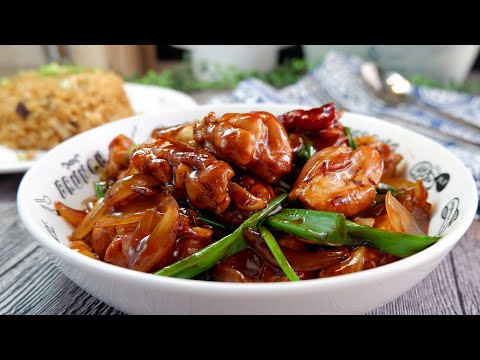 Stir-fried chicken with mushrooms and oyster sauce recipe