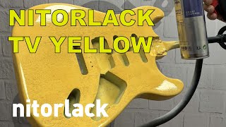 TV-YELLOW  Painting Process on a Guitar