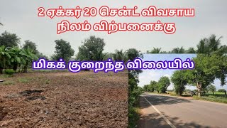 மிகக் குறைந்த விலையில் தார் ரோடு பேசில் 2 ஏக்கர் 20 சென்ட் விவசாய நிலம் விற்பனைக்கு - தேனி