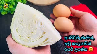 ගෑස් වලින් කරදරද? එහෙනම් මෙහෙම උයන්න 😋 පුදුම රසක් | Egg Cabbage Recipe | Gowa Thel Dala - BandiFull