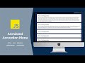Create an Accordion Menu in 15 minutes with JavaScript