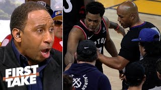 Stephen A. calls fan who shoved defenseless Kyle Lowry a ‘punk’ | First Take