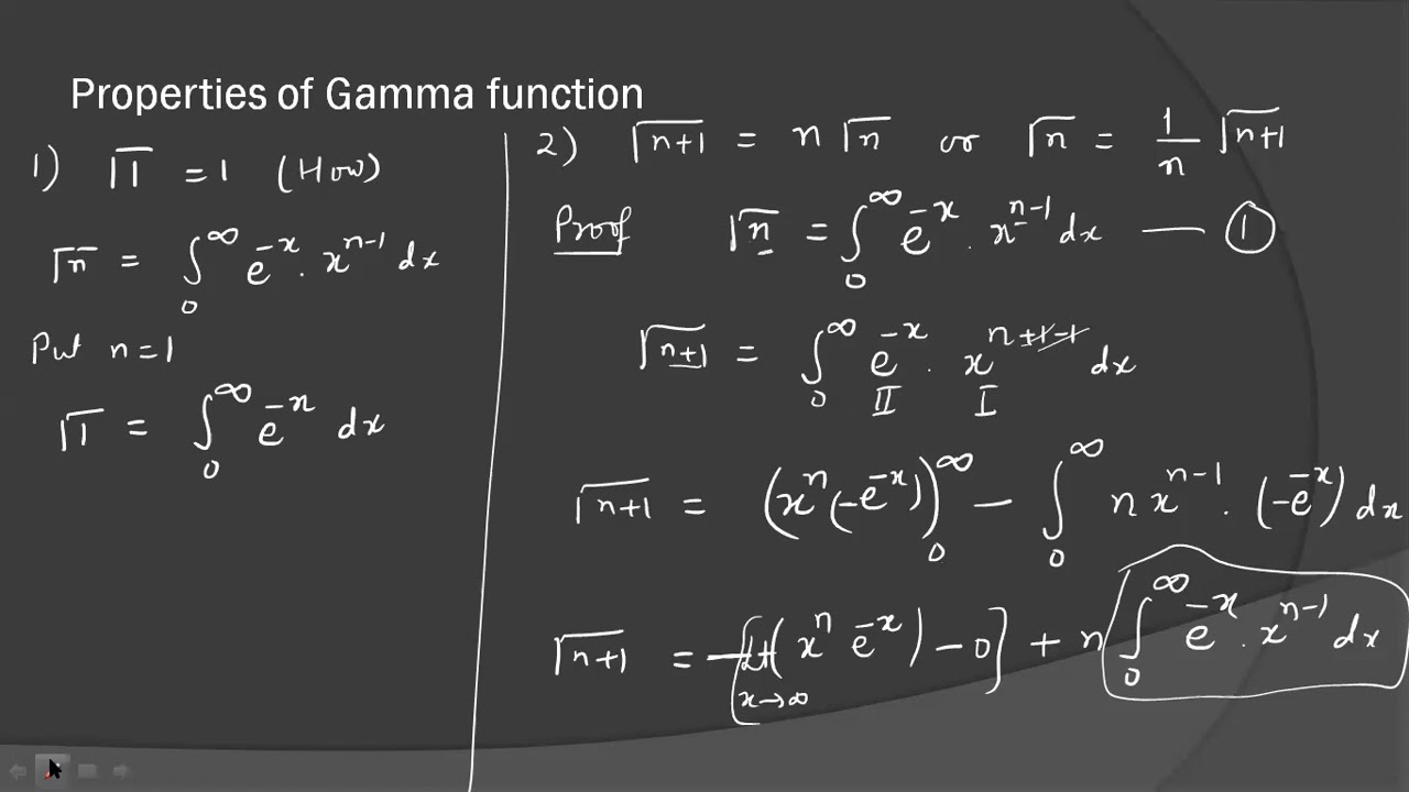 Lecture 22(B) (Beta And Gamma Functions)(Improper Integrals)(Engg ...