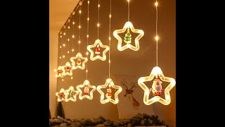 Luces Hadas Led Forma Estrella Navidad Decoración