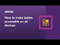 How to make tables accessible on all  devices - Web accessibility FAQ - Silktide