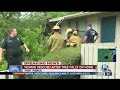 Woman rescued after tree falls on home