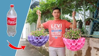 Recycling Plastic Bottles into Hanging Garden Planter Pots