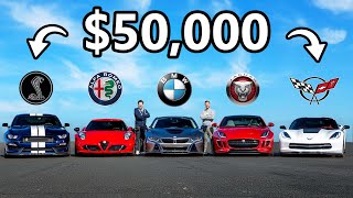 $50,000 Used Question // GT350 vs Alfa 4C vs BMW i8 vs F Type R vs Corvette Z51